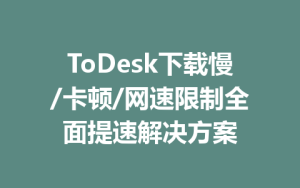 ToDesk下载慢/卡顿/网速限制全面提速解决方案-ToDesk远程桌面控制|官方下载