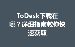 ToDesk下载在哪？详细指南教你快速获取-ToDesk远程桌面控制|官方下载