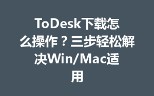 ToDesk下载怎么操作？三步轻松解决Win/Mac适用-ToDesk远程桌面控制|官方下载