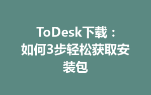 ToDesk下载：如何3步轻松获取安装包-ToDesk远程桌面控制|官方下载