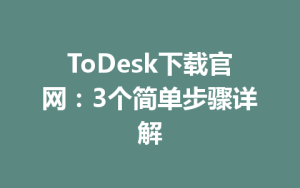 ToDesk下载官网：3个简单步骤详解-ToDesk远程桌面控制|官方下载