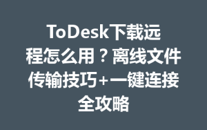 ToDesk下载远程怎么用？离线文件传输技巧+一键连接全攻略-ToDesk远程桌面控制|官方下载
