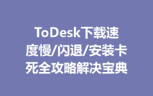 ToDesk下载速度慢/闪退/安装卡死全攻略解决宝典-ToDesk远程桌面控制|官方下载