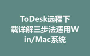 ToDesk远程下载详解三步法适用Win/Mac系统-ToDesk远程桌面控制|官方下载