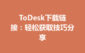 ToDesk下载链接：轻松获取技巧分享-ToDesk远程桌面控制|官方下载