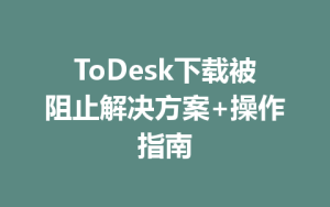 ToDesk下载被阻止解决方案+操作指南-ToDesk远程桌面控制|官方下载