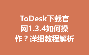 ToDesk下载官网1.3.4如何操作？详细教程解析-ToDesk远程桌面控制|官方下载
