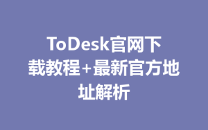 ToDesk官网下载教程+最新官方地址解析-ToDesk远程桌面控制|官方下载