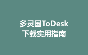 多灵国ToDesk下载实用指南-ToDesk远程桌面控制|官方下载