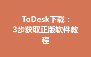 ToDesk下载：3步获取正版软件教程-ToDesk远程桌面控制|官方下载