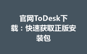 官网ToDesk下载：快速获取正版安装包-ToDesk远程桌面控制|官方下载