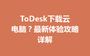 ToDesk下载云电脑？最新体验攻略详解-ToDesk远程桌面控制|官方下载