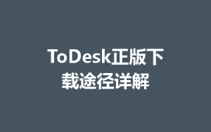 ToDesk正版下载途径详解-ToDesk远程桌面控制|官方下载